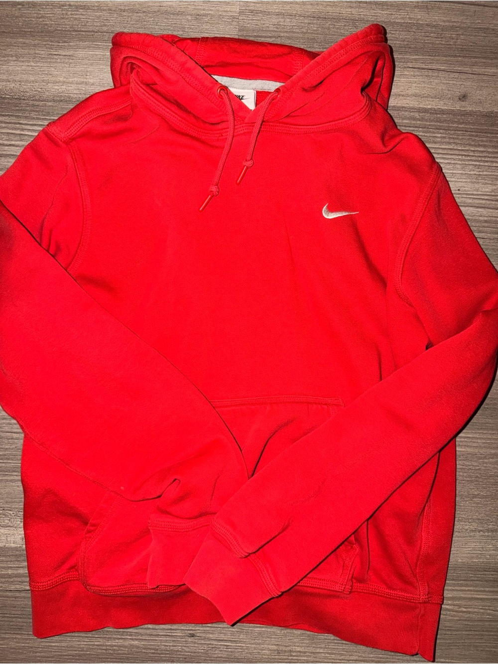 Nike Red Men's Pullover Hoodie with Swoosh